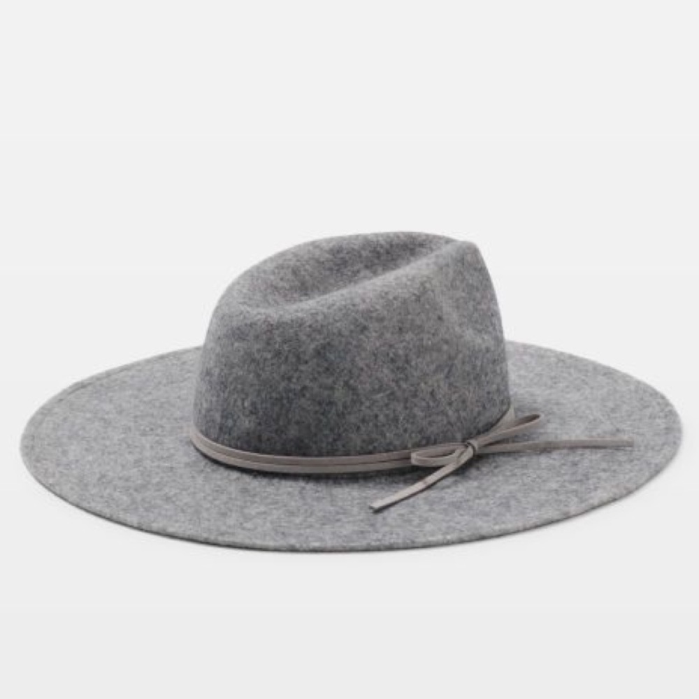 Club Monaco x Hat Attack Grey Welted Wide Hat
